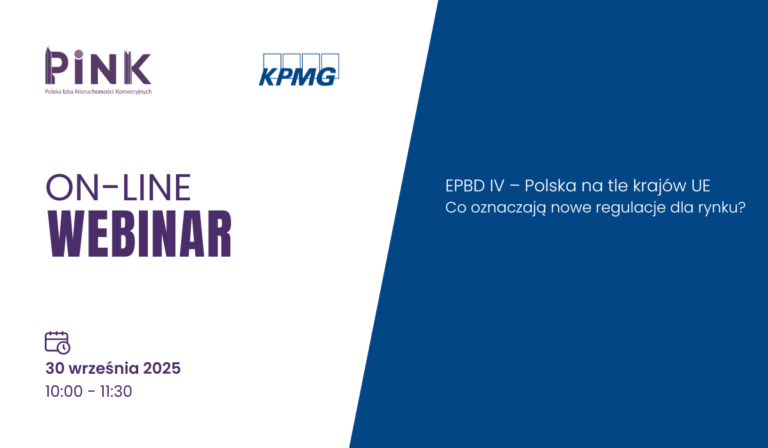 Webinar PINK i KPMG: Dyrektywa EPBD IV. Polska na tle krajów UE [30 września 2025]